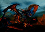 Evil fire dragon by saturnothehedgehog